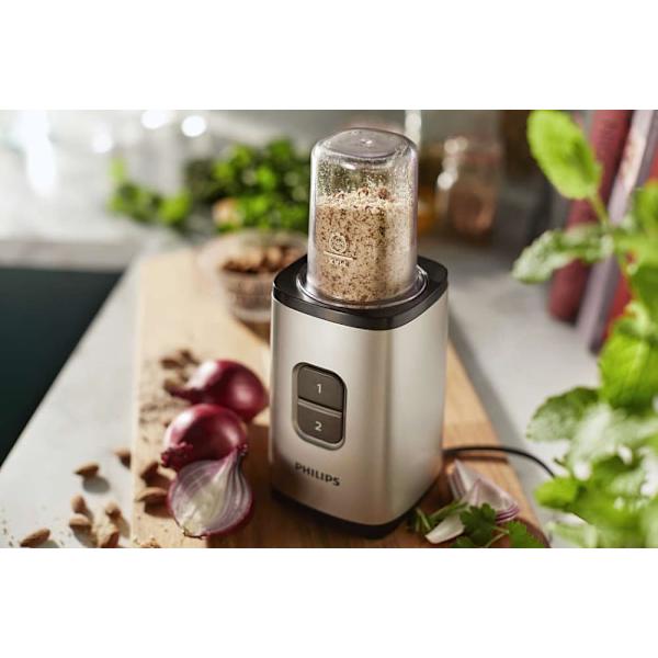 Philips Mini Blender | HR2604/80 Daily Collection | Tabletop | 350 W | Jar material Plastic/Glass | Jar capacity 0.6+0.6 L | Ice crushing | Pearl meta
