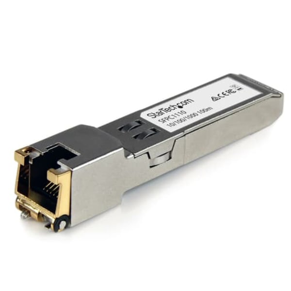 StarTech.com Cisco SFP-GE-T Compatible SFP Module, 1000BASE-T, SFP to RJ45 Cat6/Cat5e, 10/100/1000 Mbps, RJ-45 (Copper) 100m, Cisco IE3400, IE3300, IE