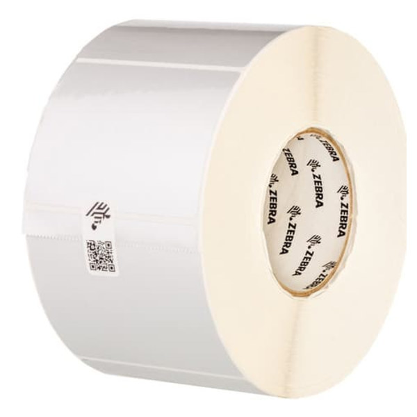 Label, Polyester, 51x25mm; Thermal Transfer, Z-Ultimate 3000T Silver, Permanent Adhesive, 76mm Core