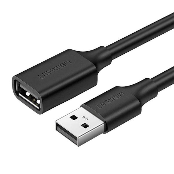 CABLU USB Ugreen prelungitor, "US103" USB 2.0 (M) la USB 2.0 (T),  2 m, negru, "10316" (timbru verde 0.18 lei) - 6957303813162