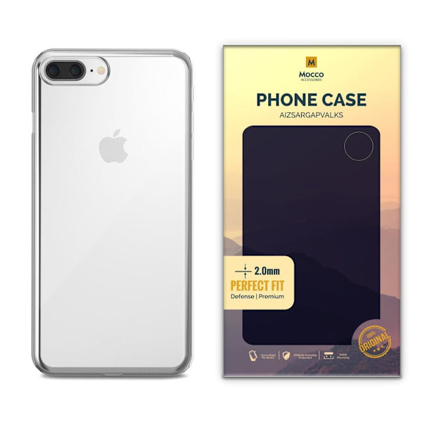 Mocco Original Clear Case 2mm Silicone Case for Apple iPhone 7 Plus Transparent (EU Blister)