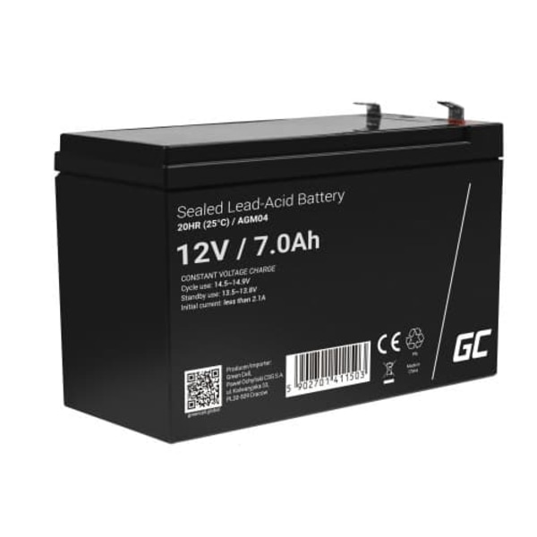 Akumulators Green Cell AGM 12V 7Ah VRLA Battery
