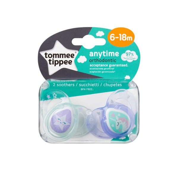 Tommee Tippee soother silicone 2pcs 6-18m Anytime 43354499