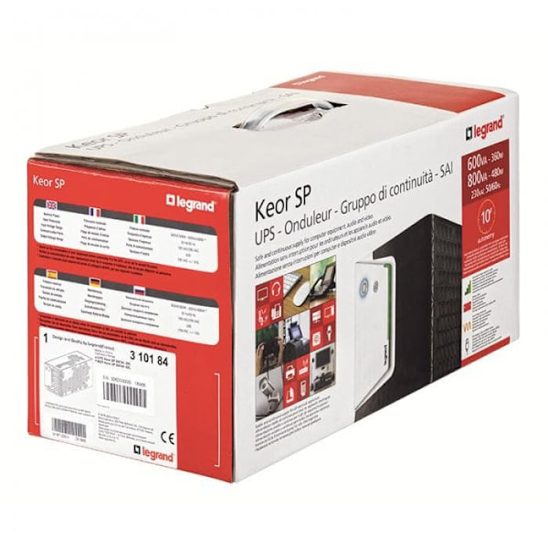UPS LEGRAND KEOR SP 1500VA/ 900W Sort, Hvid