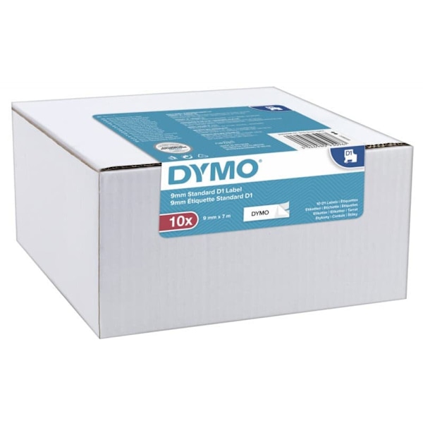 DYMO D1 Multipack - 9mm x 7m - Black auf White