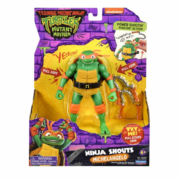 TMNT figure Ninja Shouts Michelangelo, 83353