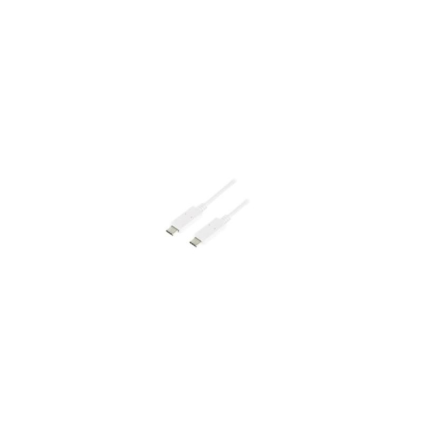 CABLU alimentare si date LOGILINK, pt. smartphone, USB 3.2, USB Type-C (T) la USB Type-C (T), 1m, alb, "CU0131" (timbru verde 0.08 lei)