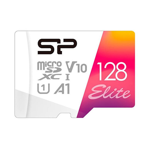Silicon Power | microSDHC UHS-I Memory Card | Elite | 128 GB | microSDHC/SDXC | Flash memory class 10