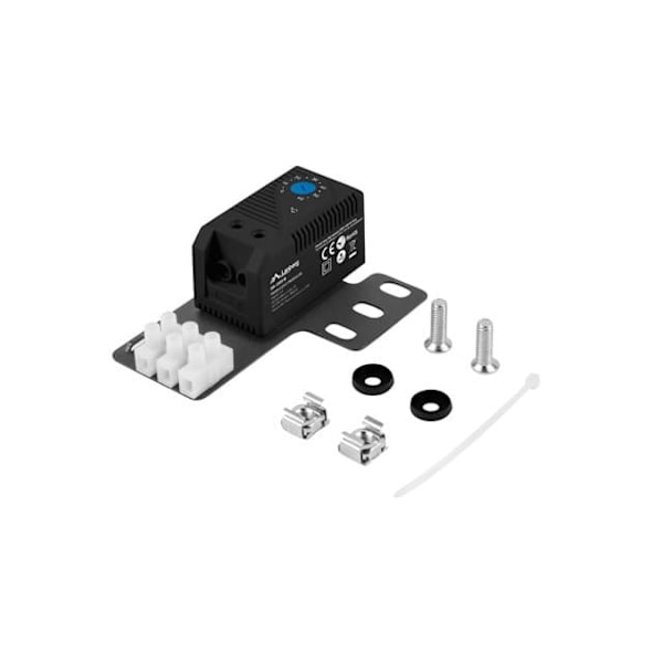 Lanberg Closed-loop thermostat 10A for rack cabinets with 19" ear and terminal block, black | Lanberg