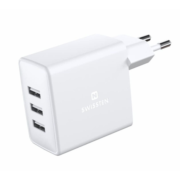 Swissten Smart IC Travel Charger 3x USB 3А 15W