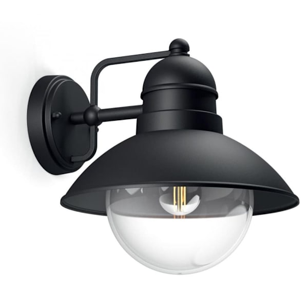 Outdoor wall lamp PHILIPS HOVERFLY, IP44 1xE27, max 60 W, 22.2x24.8x22.4cm Svart