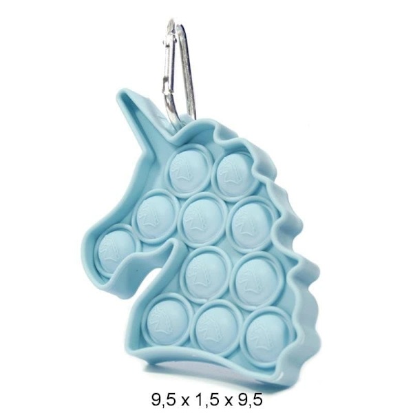 Mocco Simple Dimple Push Pop Antistress Sensory Toy / Unicorn Keychain / Blue