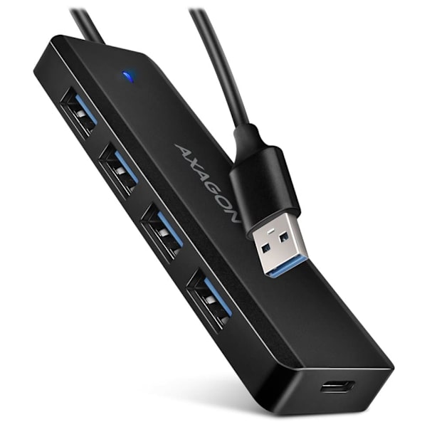 AXAGON Travel four-port USB-A 5Gbps hub | HUE-C1A