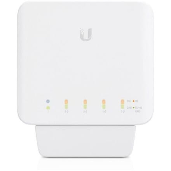 UBIQUITI Flex; (4) GbE PoE+ ports; (1) GbE PoE++ input port for power; 46W PoE availability* PoE++ input; 20W PoE availability PoE+ input; 8W PoE avai Hvid