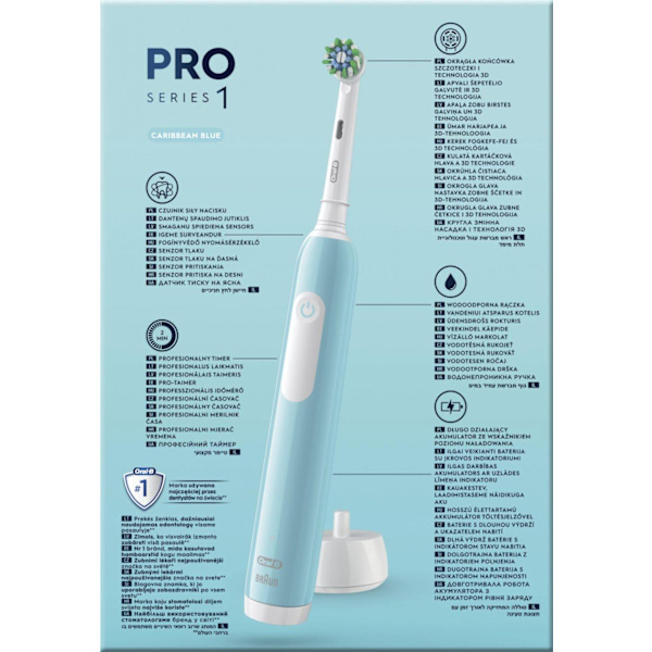Oral-B | Electric Toothbrush | Pro Series 1 Duo | Rechargeable | For adults | Number of brush heads included 2 | Number of teeth brushing modes 3 | Bl