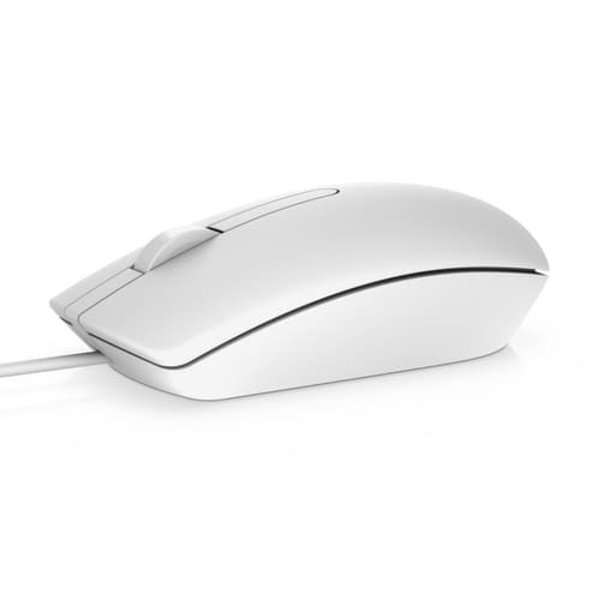DELL MS116/ myš/ optická/ 2 tlačítka + rolovací/ USB/ bílá Hvid