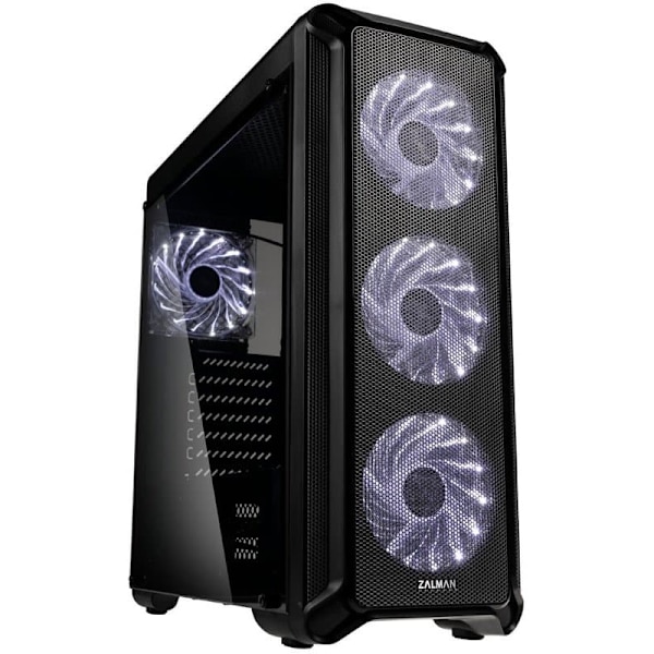 Zalman I3 ATX, White LED fan x4 musta