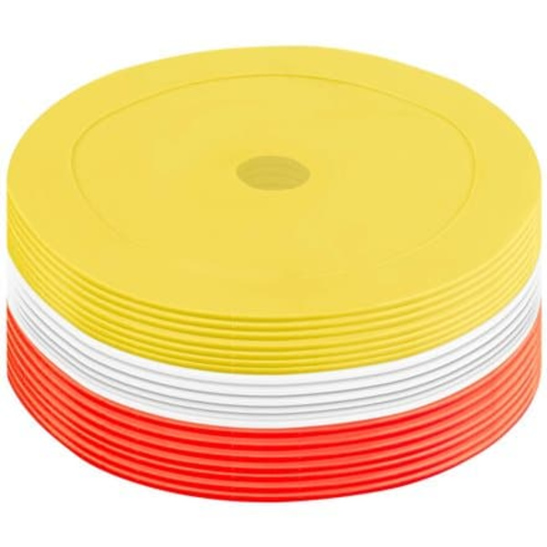 Pure2Improve | Rubber Training Markers | Red/White/Yellow