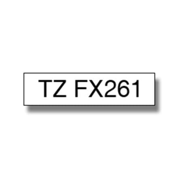 BROTHER TZEFX261 36mm Black on White Flexible ID