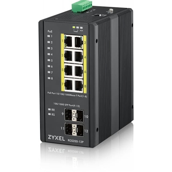 Switch Managed PoE 12port RGS200-12P Svart