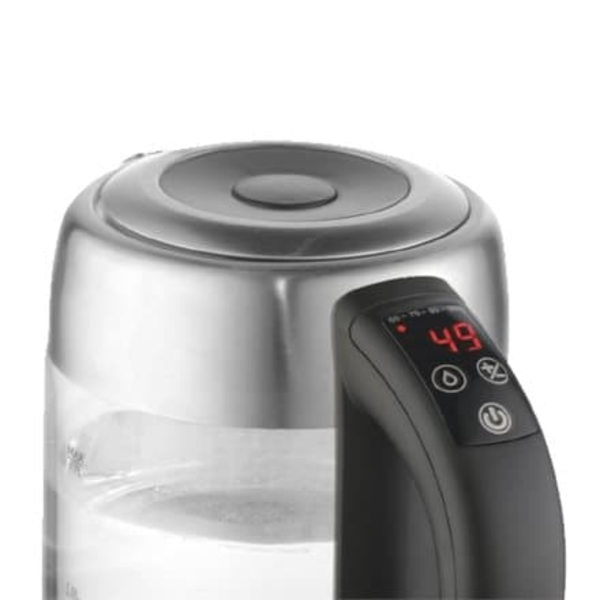 Adler | Kettle | AD 1247 NEW | With electronic control | 1850 - 2200 W | 1.7 L | Stainless steel, glass | 360° rotational base | Stainless steel/Trans