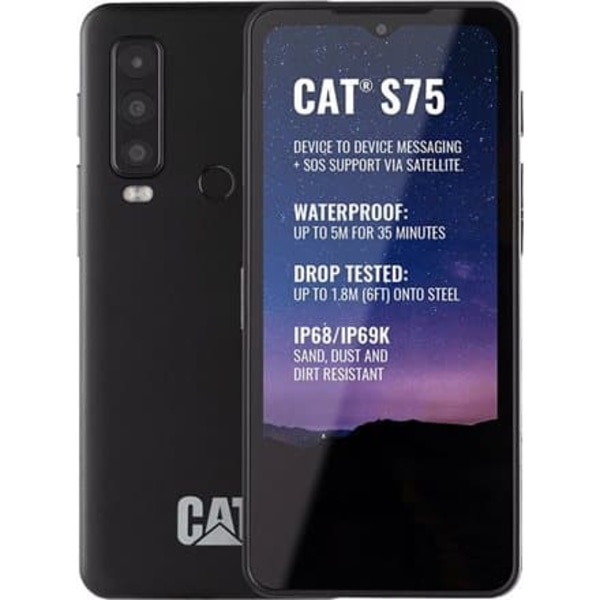CAT | S75 | Black | 6.6 " | IPS LCD | 1080 x 2408 | Mediatek | Dimensity 930 (6 nm) | Internal RAM 6 GB | 128 GB | microSDXC | Single SIM | Nano-SIM | Sort