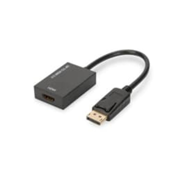Kabel adapter DisplayPort z zatrzaskiem 1080p 60Hz FHD Typ DP/HDMI A M/Ż 0,2m Czarny