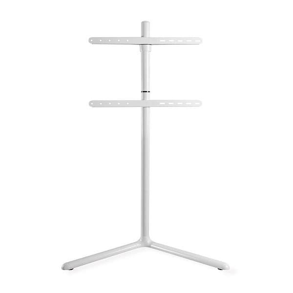 NEDIS podlahový TV stojan/ 49 - 70 "/ 40 kg/ Provedení V-vorm/ Protiskluzový popruh/ Snap-lock/ Hliník/ Ocel/ bílý