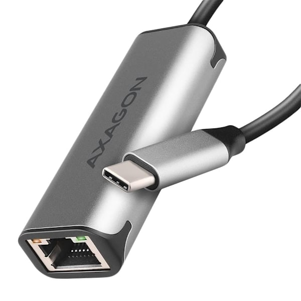 ADE-25RC SUPERSPEED USB-C 2.5 GIGABIT ETHERNETCompact aluminum USB-C 3.2 Gen 1 2.5 Gigabit Ethernet 10/100/1000/2500 Mbit adapter with automatic insta Grå