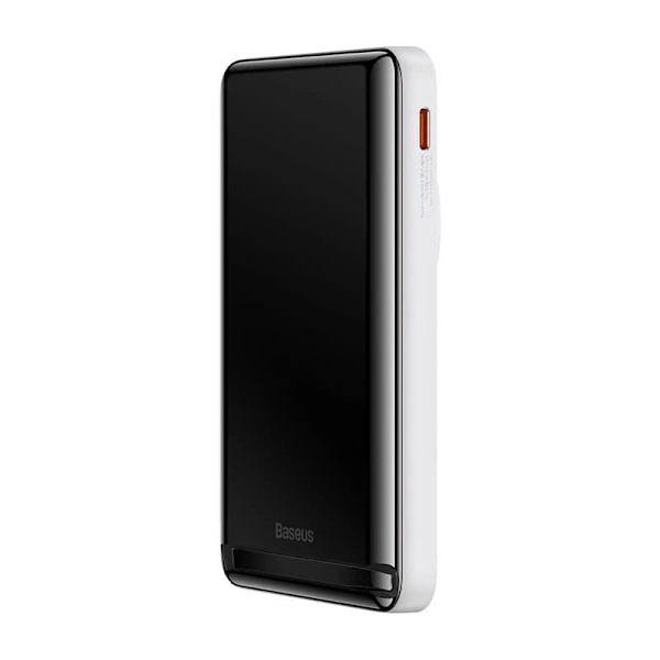 Baseus Power Bank Magnetic Wireless charging (With Xiaobai Type-C to Type-C 60W(20V/3A) 0.5m) MagSafe 15W / PD 20W, 10000 mAh, White (PPCX000202)