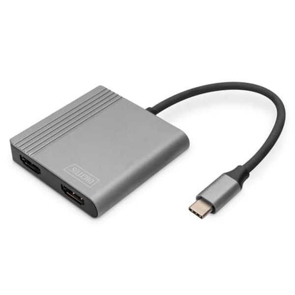 Digitus | USB-C - 2x HDMI Adapter | DA-70828 | USB-C | HDMI Grå