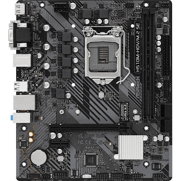 ASROCK Main Board Desktop H510M-HDV/M.2 SE (H470, S1200, 2xDDR4, 1xPCIe 4.0x16, 1xPCIe 3.0x1, 4x SATA3 , 1x M.2, 6x USB 3.2 Gen1, 6x USB 2.0, 1x VGA,