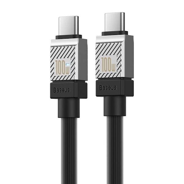 CABLU alimentare si date Baseus, Fast Charging Data Cable pt. smartphone, USB Type-C (T) la USB Type-C (T),  E-marker, 100W, 1m, negru, "CAKW000201" (