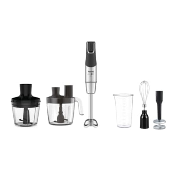 TEFAL | Blender | Infinity Force Pro 5in1 HB95LD38 | Hand Blender | 1200 W | Number of speeds Variable | Black/Stainless steel