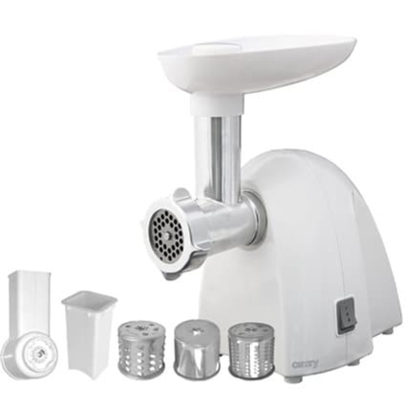 Meat mincer | Camry | CR 4802 | White | 600-1500 W | Number of speeds 1 | Middle size sieve, mince sieve, poppy sieve, plunger, sausage filler, vegata