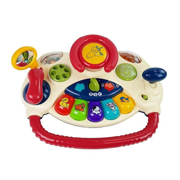 3-in-1 Interactive Baby Stroller Baby Steering Wheel Sound Melodies Animals