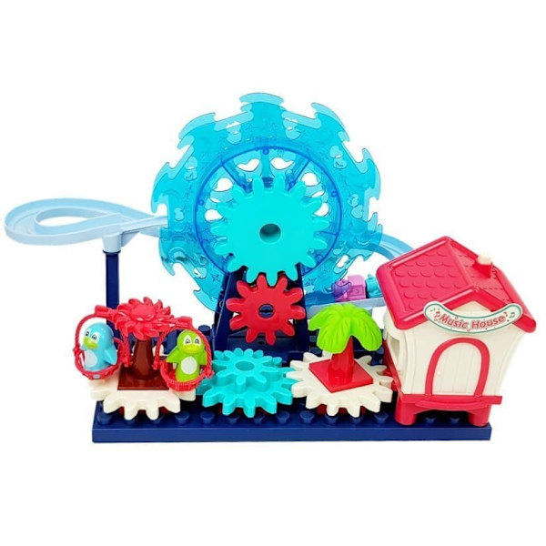 A set of blocks with a slide. Ferris wheel