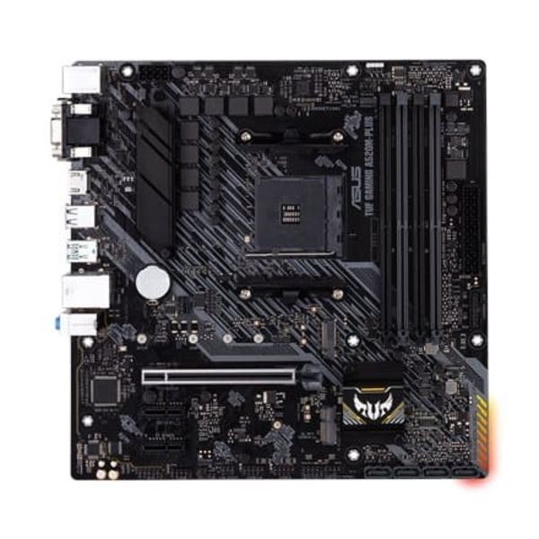 Asus | TUF GAMING A520M-PLUS | Processor family  AMD | Processor socket AM4 | DDR4 | Memory slots 4 | Supported hard disk drive interfaces SATA, M.2 |