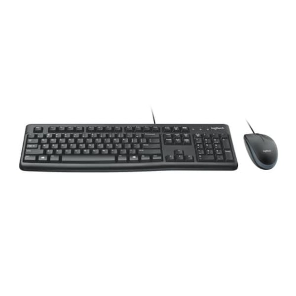 LOGITECH MK120 Corded Combo - BLACK - USB - NORDIC Svart