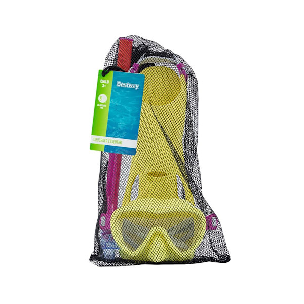 Diving Kit Yellow Mask, Fins, Tube Bestway 25039