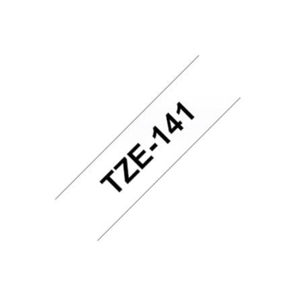 BROTHER P-Touch TZE-141 black on clear 18mm