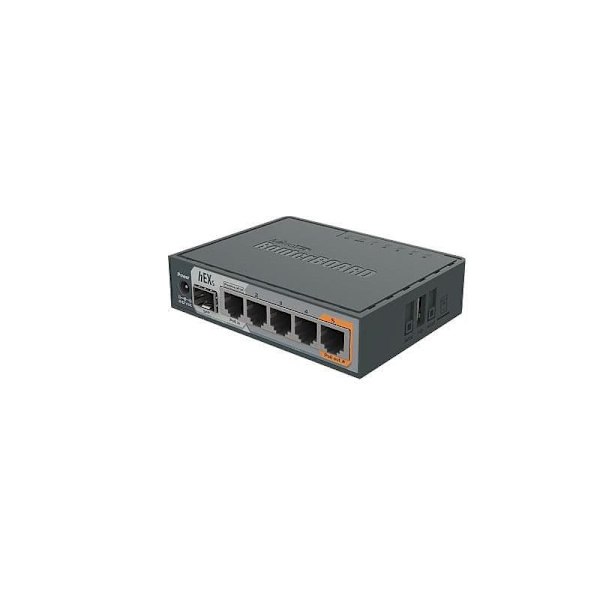 Mikrotik Wired Ethernet Router RB760iGS, hEX S, Dual Core 880MHz CPU, 256MB RAM, 16 MB (MicroSD), 5xGigabit LAN, 1xSFP, USB, IPsec hardware encryption
