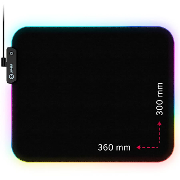 Lorgar Steller 913, Gaming mouse pad, High-speed surface, anti-slip rubber base, RGB backlight, USB connection, Lorgar WP Gameware support, size: 360m