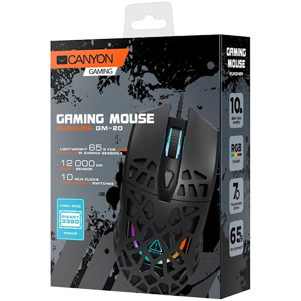 CANYON mouse Puncher GM-20 RGB 7buttons Wired Black