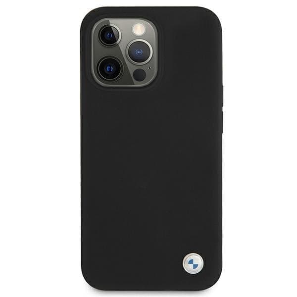 BMW BMHCP13XSILBK Leather Back Case For Apple iPhone 13 Pro Max