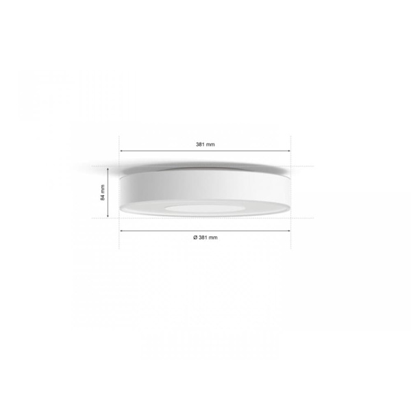Philips Hue Infuse M ceiling lamp white | Philips Hue | Infuse M ceiling lamp white | 33.5 W | White and color ambiance 2000-6500 | Bluetooth