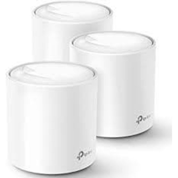 Wireless Router|TP-LINK|Wireless Router|3-pack|3000 Mbps|Mesh|IEEE 802.11a|IEEE 802.11n|IEEE 802.11ac|IEEE 802.11ax|2x10/100/1000M|DECOX60(3-PACK) Hvit