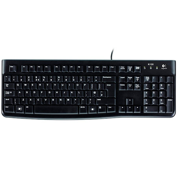 LOGITECH K120 Corded Keyboard black USB CZE-SKY QWERTZ