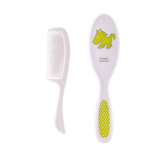 CANPOL BABIES brush and comb, white, 2/417