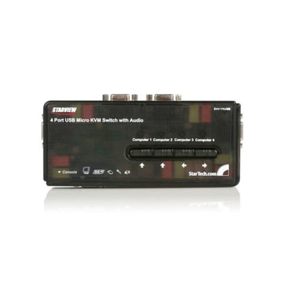 4 PORT USB KVM SWITCH + AUDIO/IN Sort